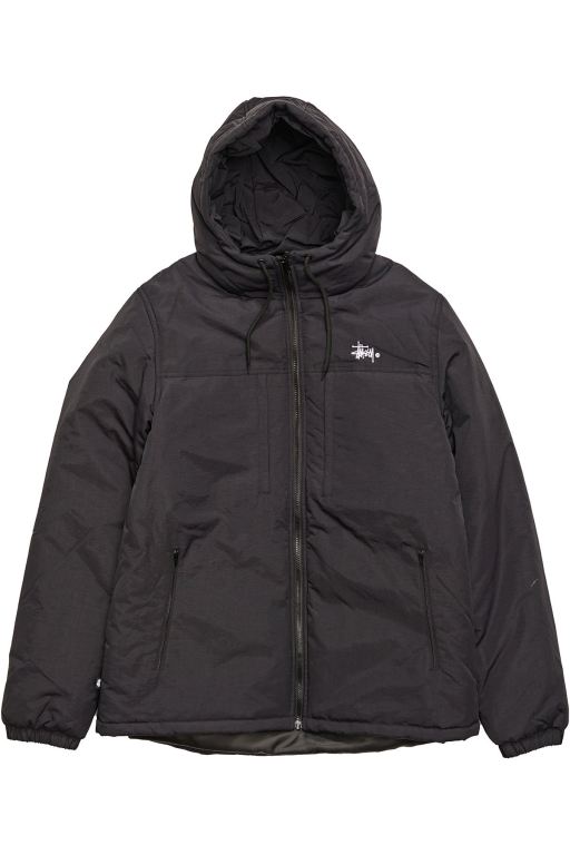 Stussy Mens Graffiti Hooded Spray Jackets Black - SRKFE9530